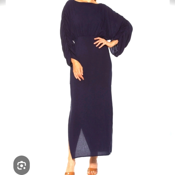 Alexia Admor Dresses & Skirts - Alexia Admor Navy Blue Long Sleeve Maxi Dress NWT Size 8